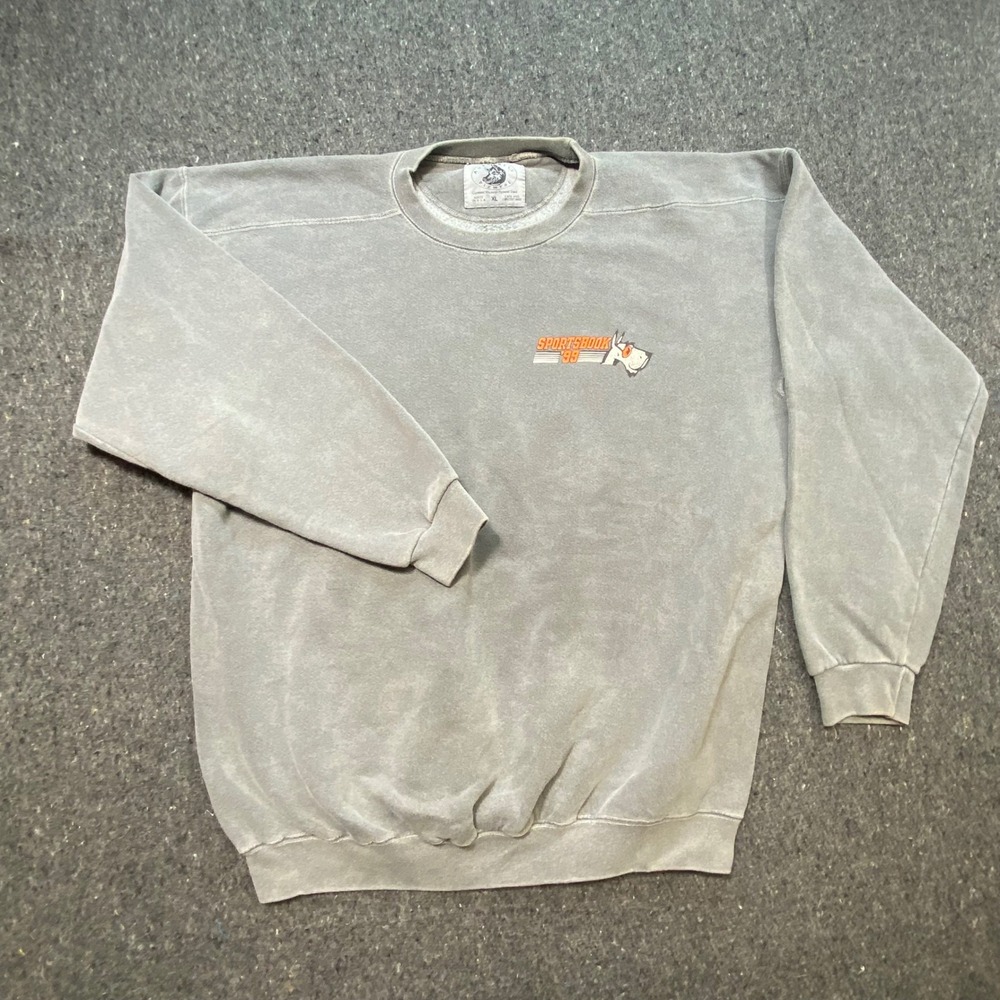 Authentic Pigment Sweatshirt XL Men
Gray Vintage 99 Sportsbook Graphic Faded USA